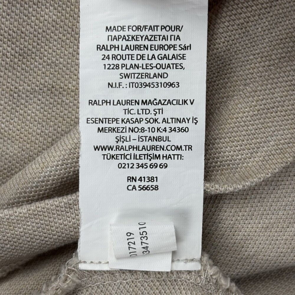 Polo Ralph Lauren Men’s 2LT Polo Shirt Beige Tan Short Sleeve Pony 2XL Tall - Picture 9 of 13